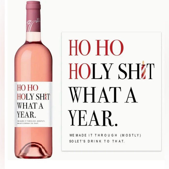 20 Piece Funny Holiday Wine Bottle Labels - Perfect Gag Gift - Picture 1 of 6